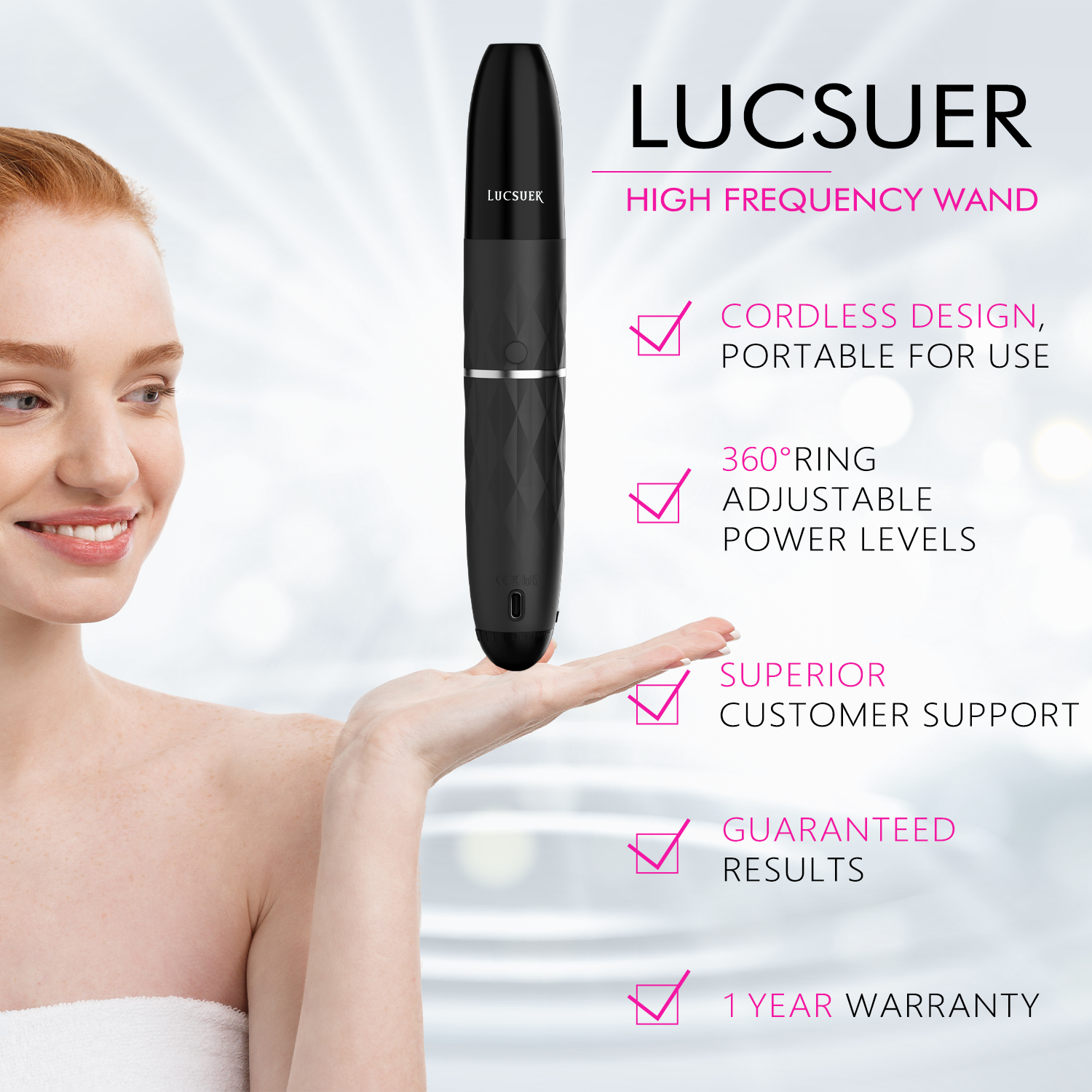 Lucsuer® OxyGlow 2 High Frequency Wand