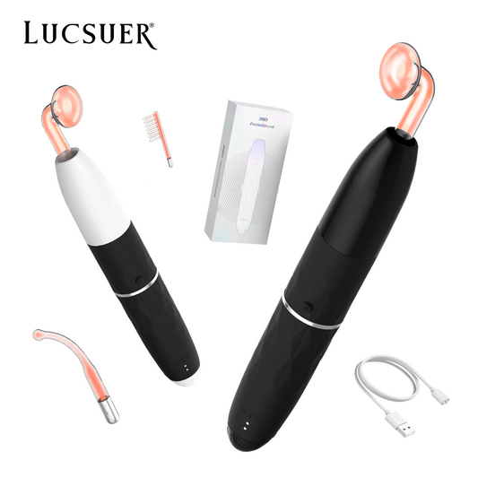 "LUCSUER High frequency wand for acne /Neon – Anti-Aging - Skin Tightening - Wrinkle Reducing - Dark Circles – Clarifying - Hair & Scalp Stimulator-hair growth results"